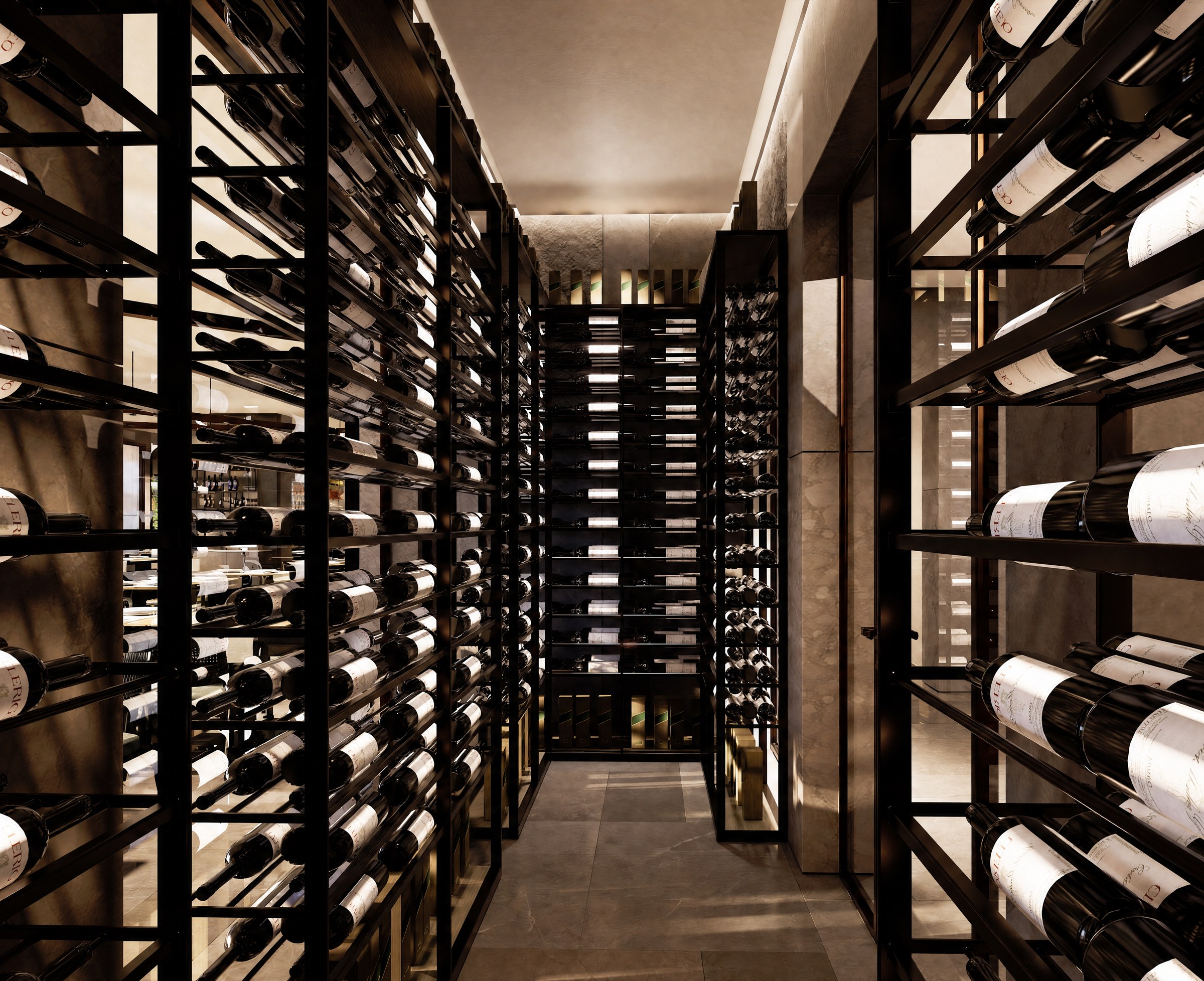 Wine room — temperature-controlled cellar
